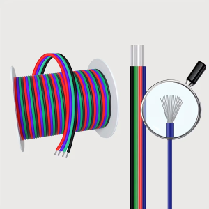 22AWG RGB Extension Cable Wire – Heavy-Duty L – 4pin 30M